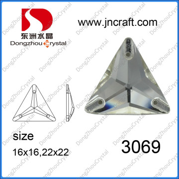 Формы треугольник плоской задней стеклянные стразы (ДЗ-3069)